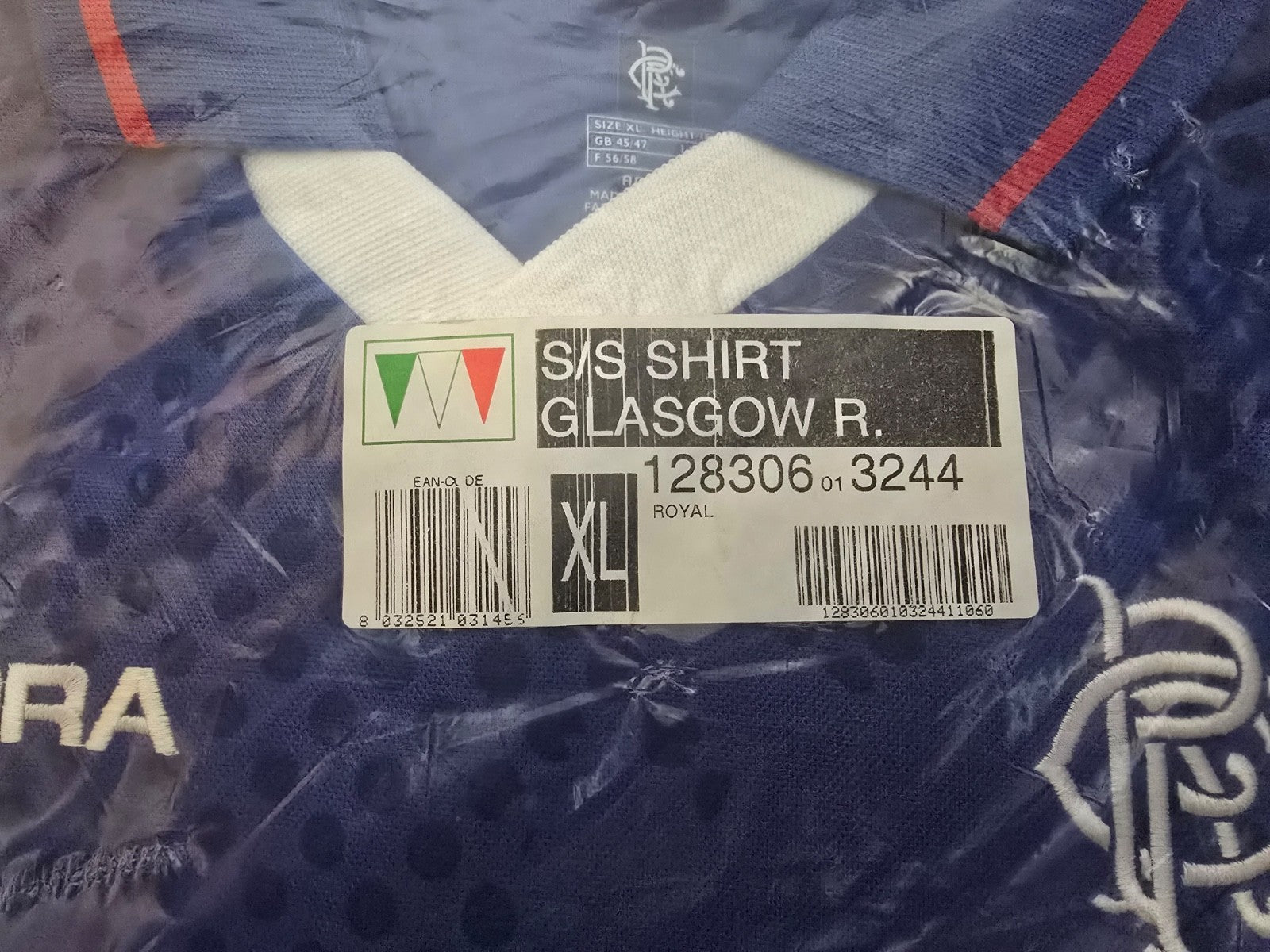 Rangers 2002/03 Diadora Home shirt, BNIB/BNWT - XL