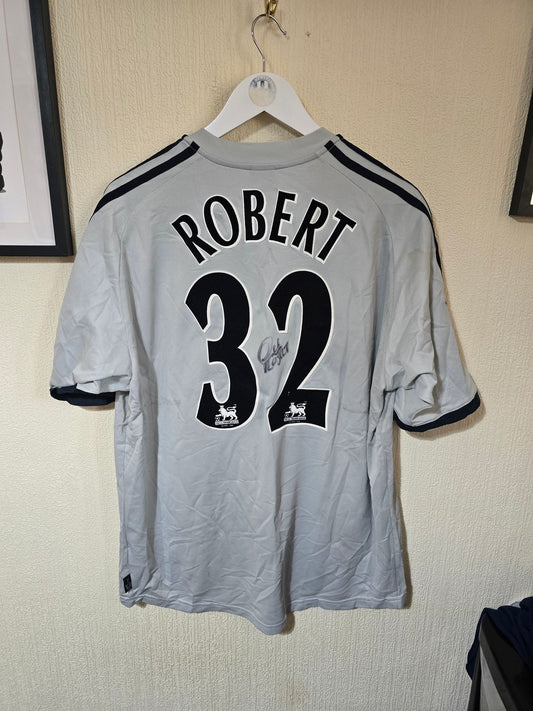 Newcastle United 2002/03 Laurent Robert matchworn/issued away shirt