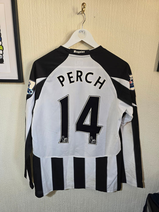 Newcastle United 2010/11 James Perch match worn home shirt