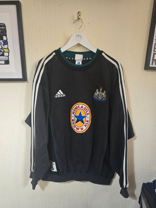 Newcastle United 1999/00 Steve Howey worn training sweatshirt, Adidas, XL