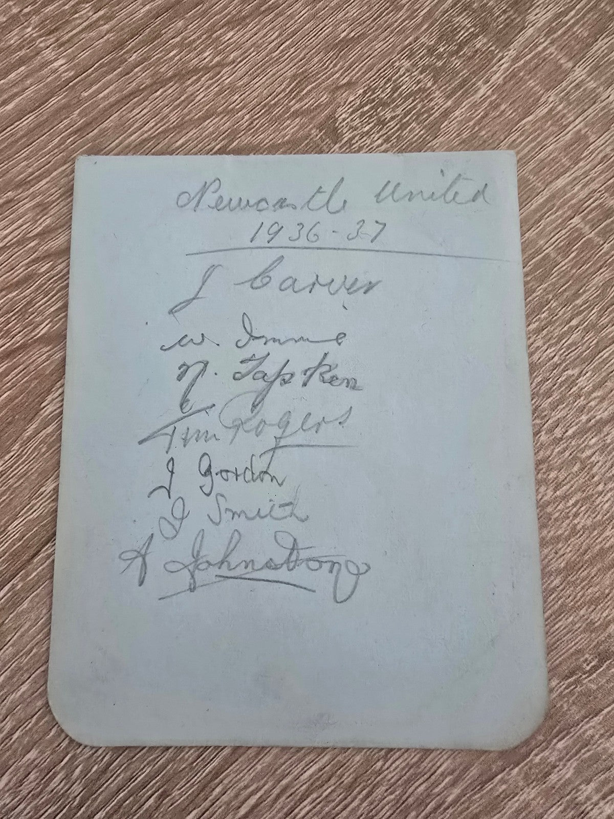 Newcastle United 1936/37 hand signed signature sheet