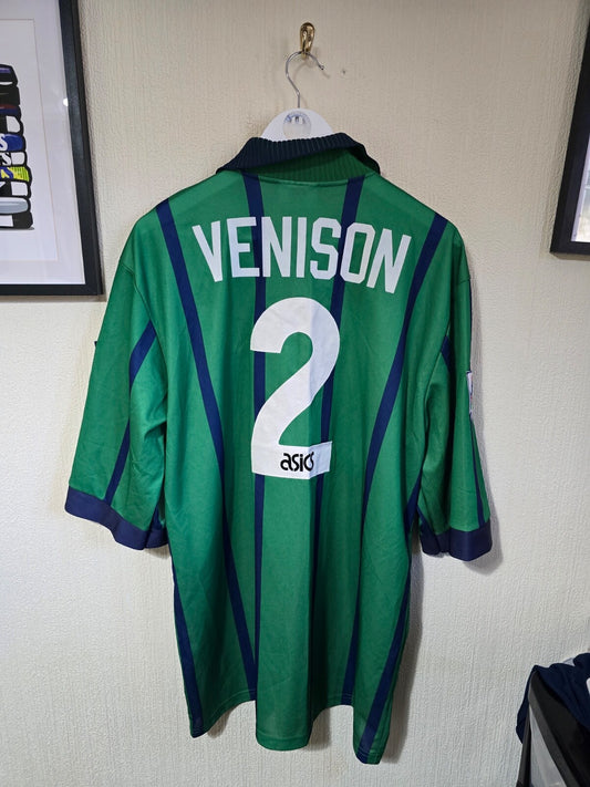 Newcastle United 1993/95 Matchworn third shirt Barry Venison v Sheff wed