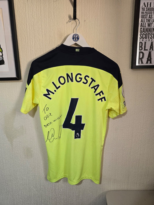 Newcastle United 2020/21 Matty Longstaff Matchworn/Signed away shirt