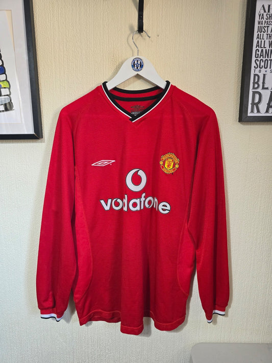 Manchester United 2000/02 Umbro Long sleeved home shirt, #10 V.NISTELROOY, XL