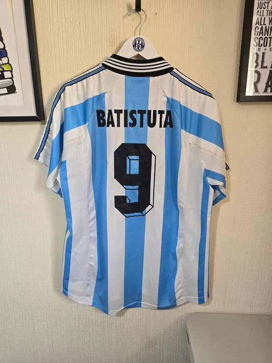 Argentina 1998/99 Adidas home shirt, Special edition #9 BATISTUTA - XL