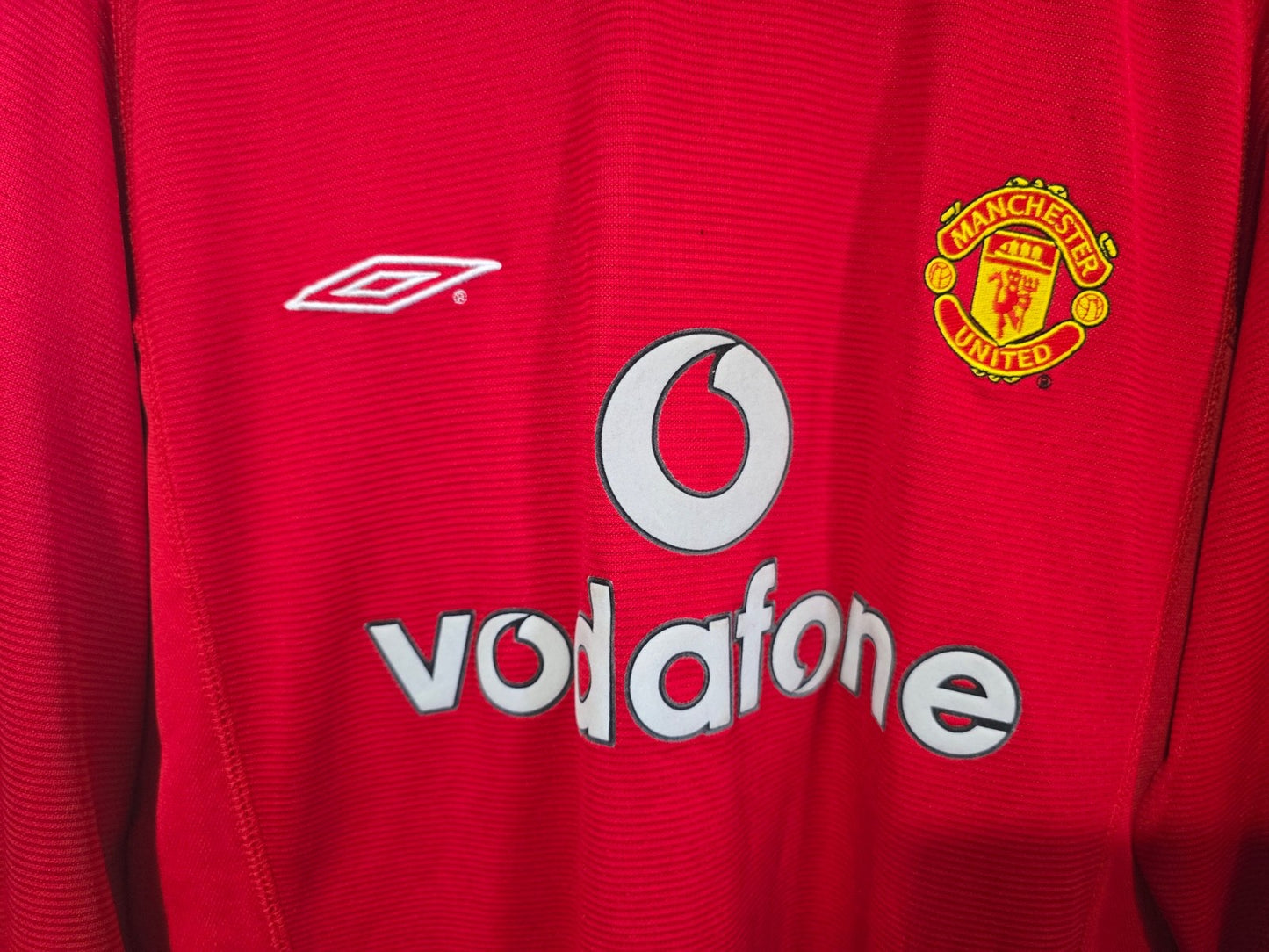Manchester United 2000/02 Umbro Long sleeved home shirt, #10 V.NISTELROOY, XL
