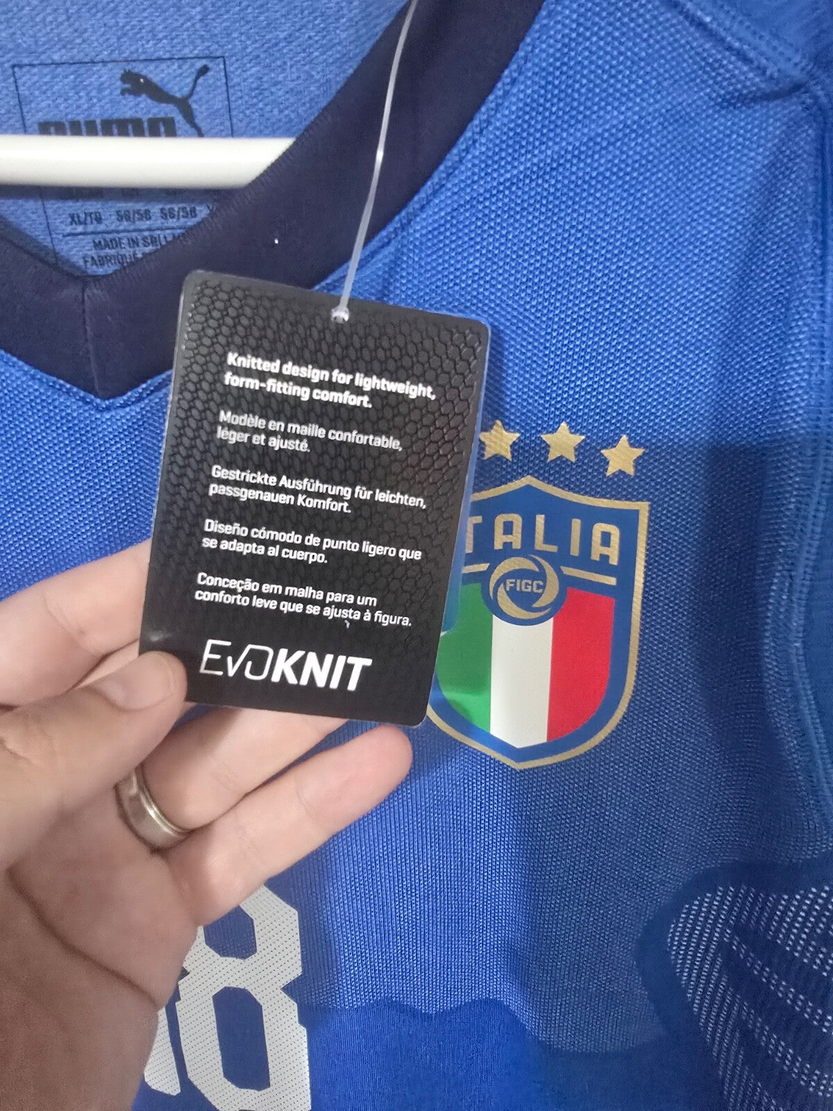 Italy 2018 Home shirt, BNWT, Puma, #18 BARELLA, XL