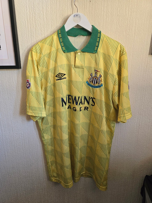 Newcastle United 1991/93 Matchworn away shirt #16