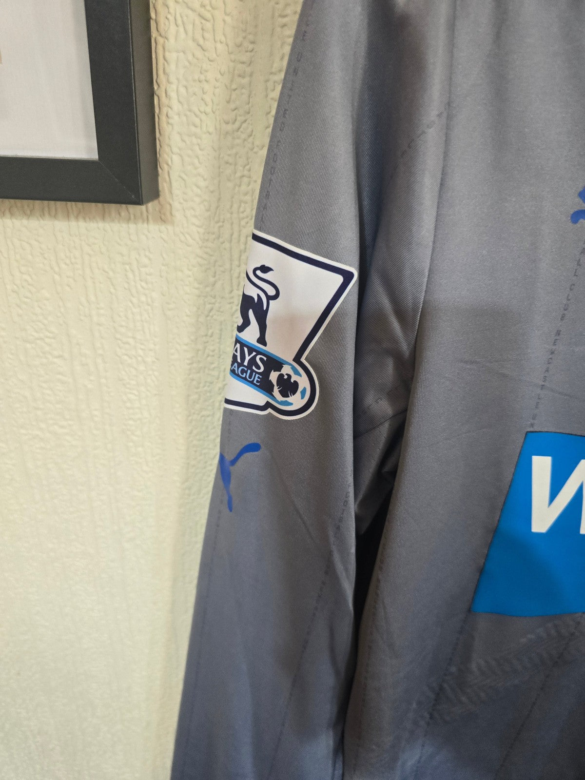 Newcastle United Yoan Gouffran Matchworn away shirt v Man Utd