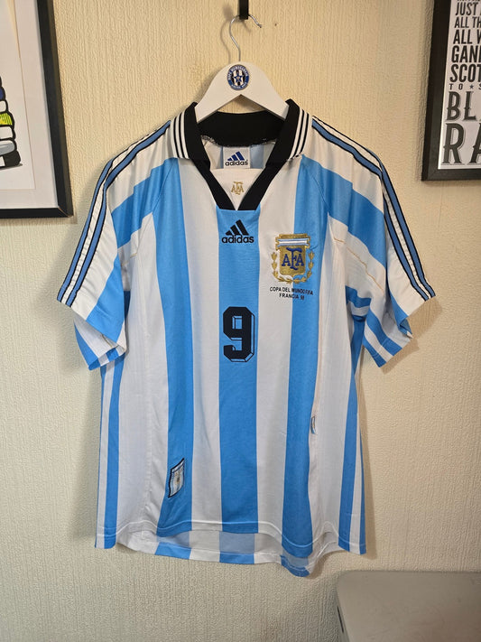 Argentina 1998/99 Adidas home shirt, Special edition #9 BATISTUTA - XL