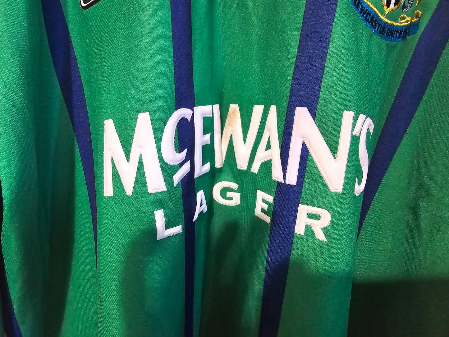 Newcastle United 1993/95 Matchworn third shirt Barry Venison v Sheff wed
