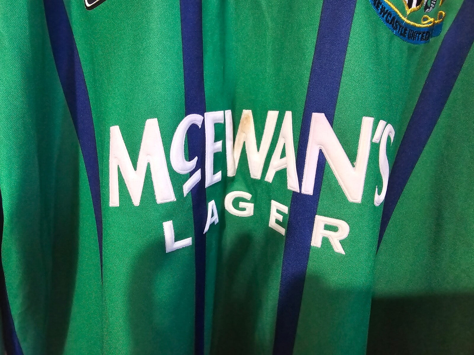 Newcastle United 1993/95 Matchworn third shirt Barry Venison v Sheff wed