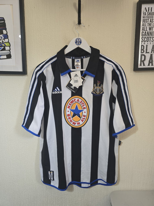 Newcastle United Adidas Original BNWT 1999/00 Home Shirt, #9 SHEARER, Large