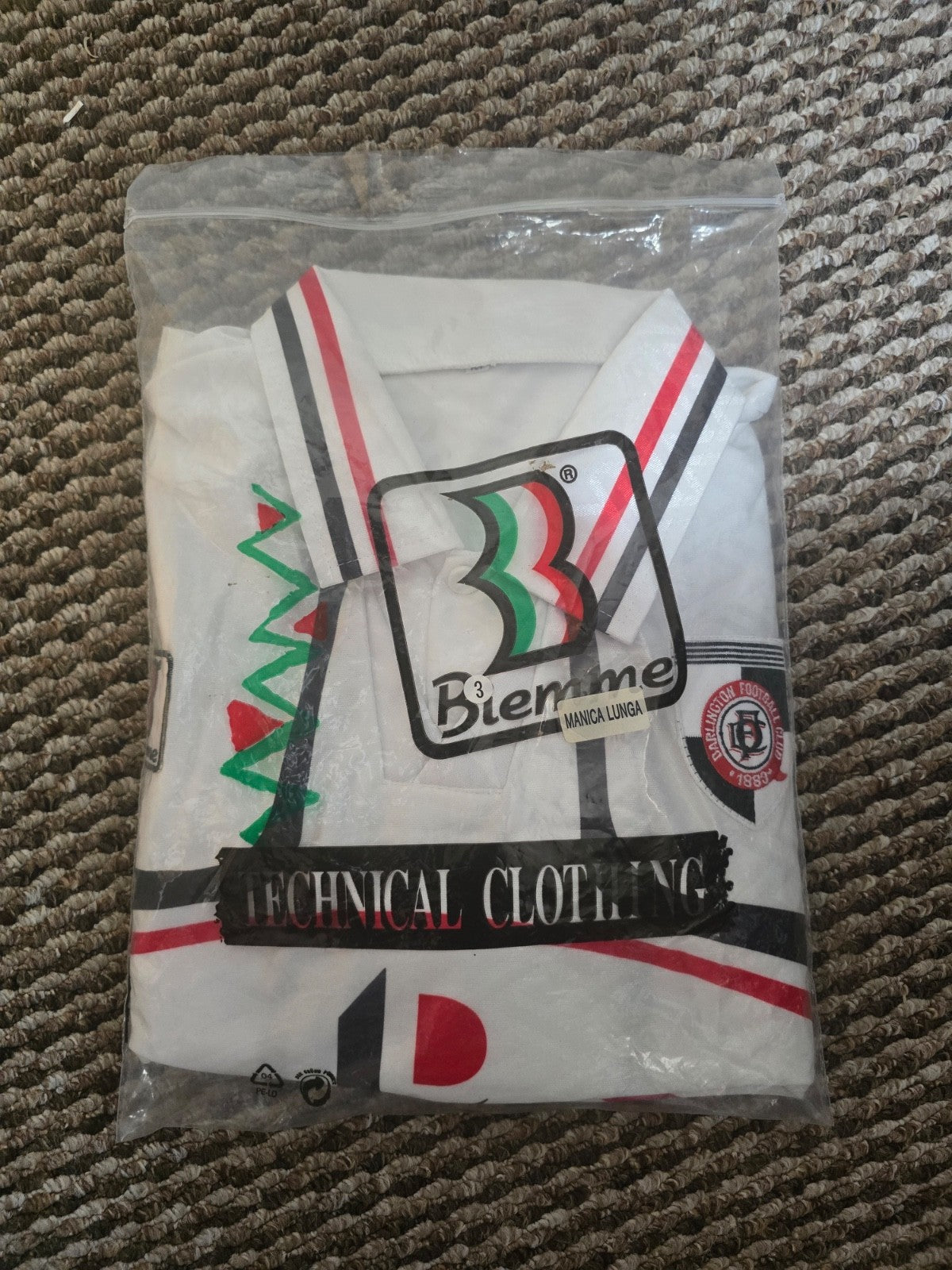 Darlington 1998/99 Long sleeved Biemma home shirt, BNIB - Medium