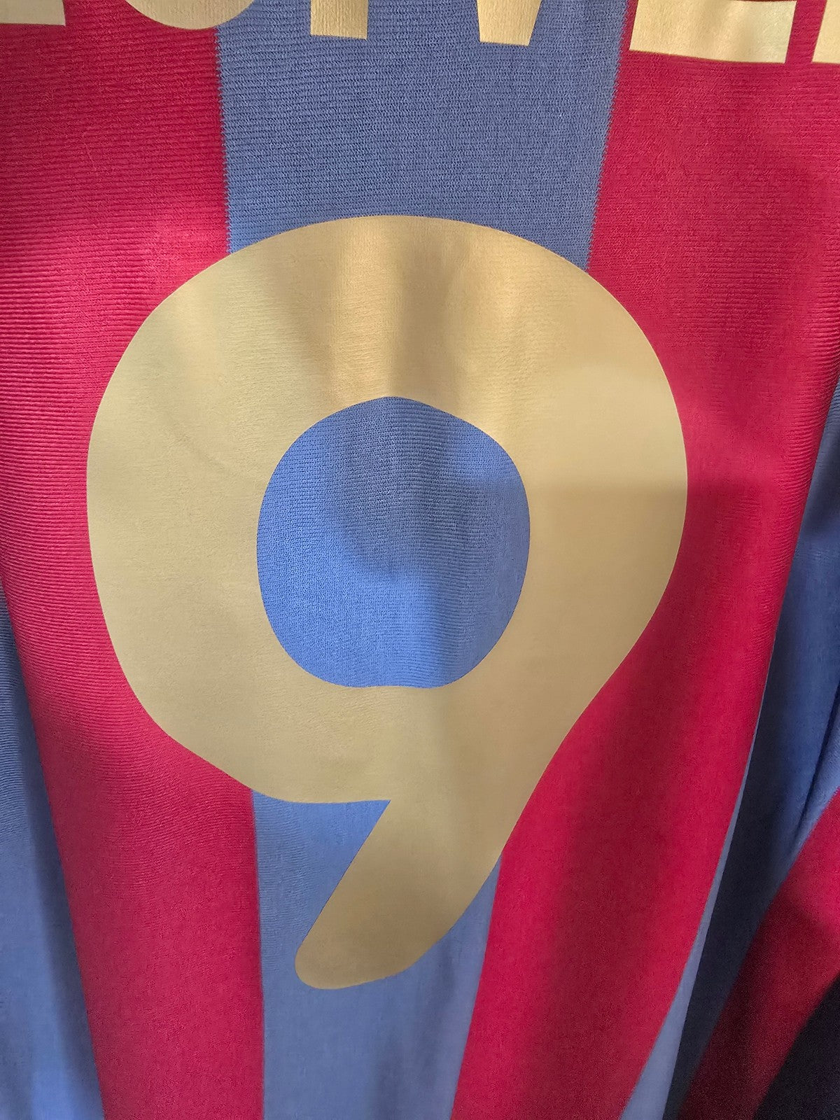 Barcelona 2001/02 Nike home shirt #9 KLUIVERT - Large