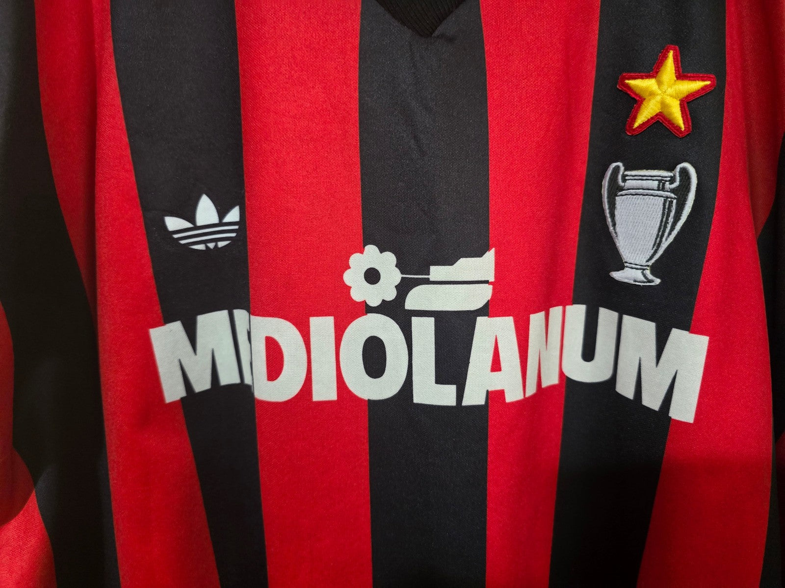 AC Milan 1990/91 Adidas Long Sleeved home shirt - XL
