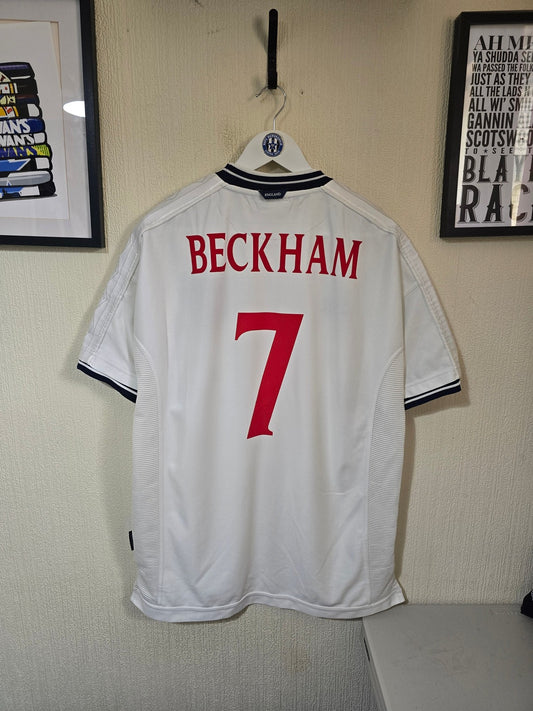 England Umbro Euro 2000 home shirt #7 BECKHAM - XL