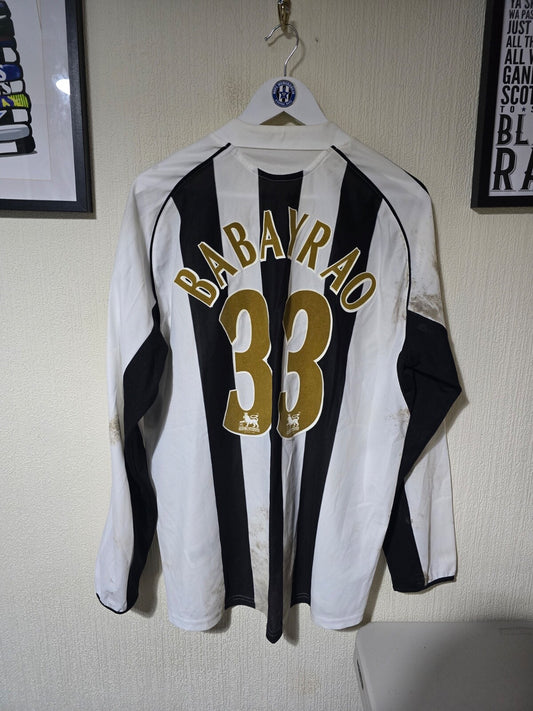 Newcastle United 2005/06 Matchworn home shirt #33 BABAYARO v Mansfield FA cup