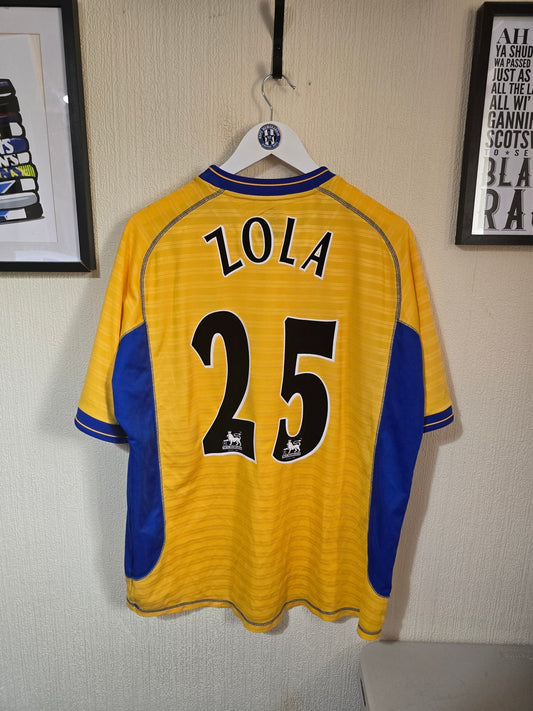 Chelsea 2001/02 Umbro away shirt #25 ZOLA - XL