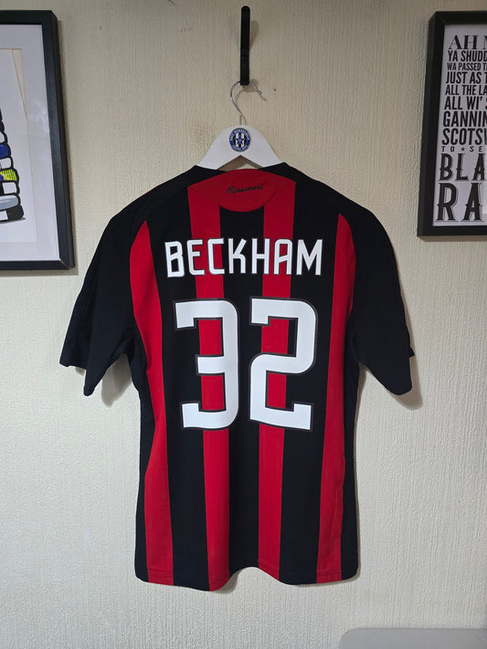 Ac MIlan 2006/07 Adidas home shirt, Small, #32 BECKHAM