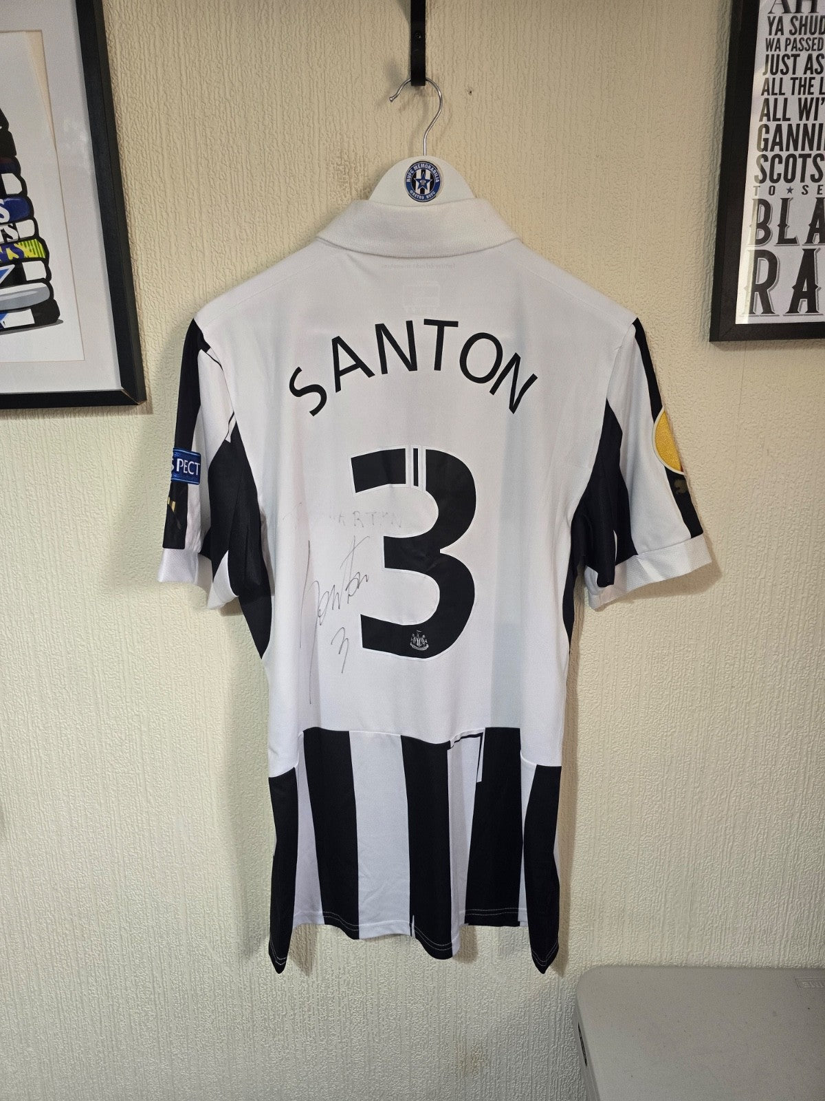 Newcastle United 2012/13 Davide Santon Matchworn/Signed Europa League home shirt