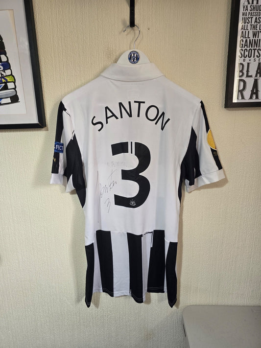 Newcastle United 2012/13 Davide Santon Matchworn/Signed Europa League home shirt