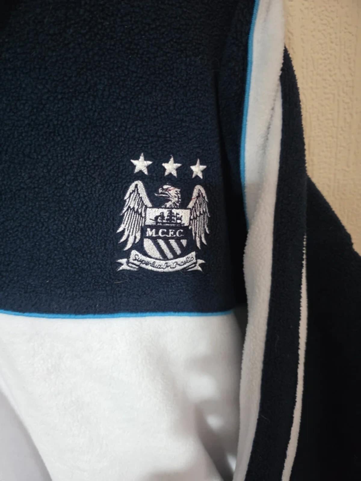 Manchester City 2001/02 Le Coq Sportif 1/4 zip sweatshirt/fleece - Large