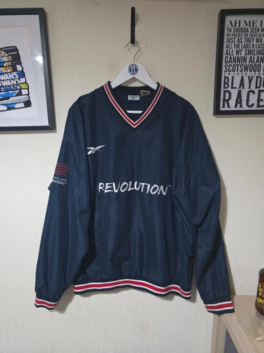 New England Revolution 1999 Reebok windbreaker/sweatshirt - Large