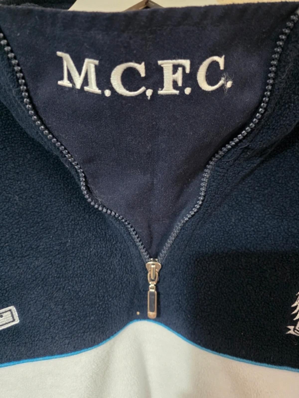 Manchester City 2001/02 Le Coq Sportif 1/4 zip sweatshirt/fleece - Large