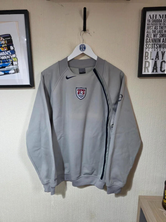 USA, usmnt 2004/06 nike t90 sweatshirt - medium