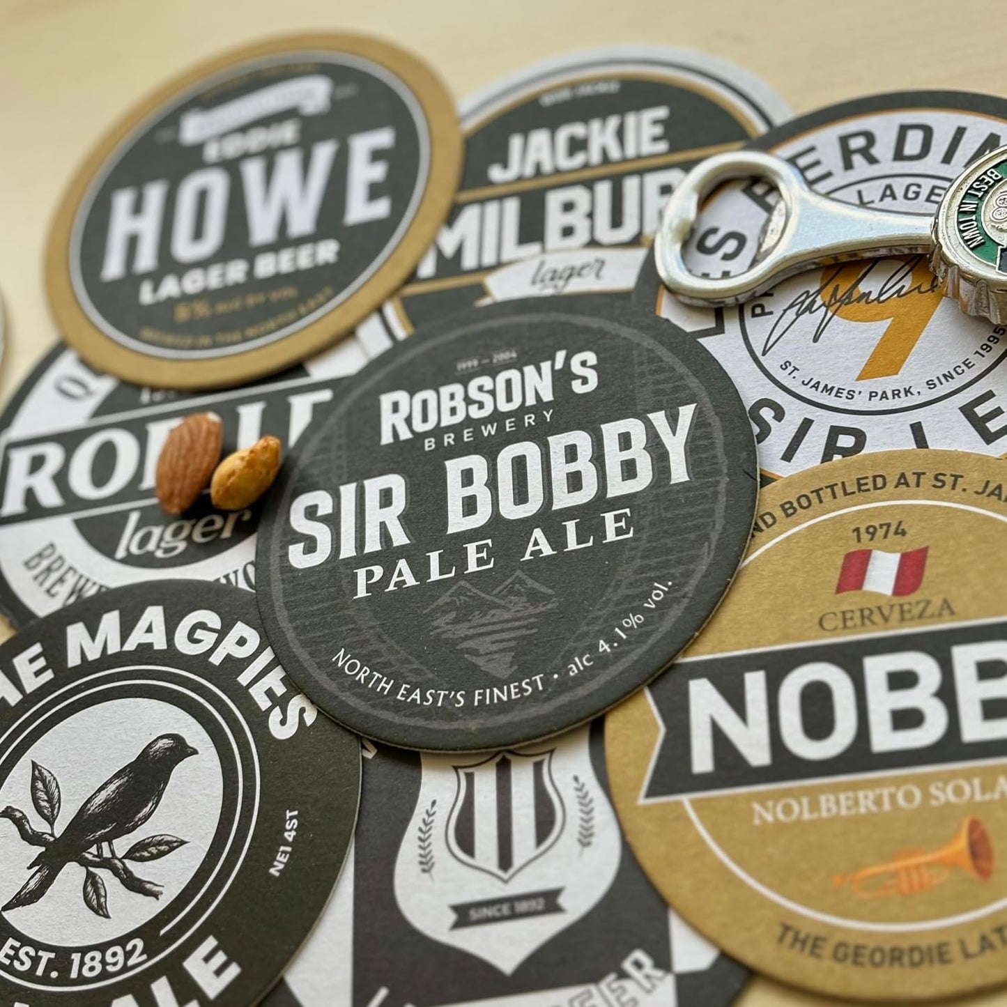 Newcastle United 2nd Edition Football Beer Mat Coasters - Perfect for a Gift or Present for Any Newcastle Fan (8-Pack)