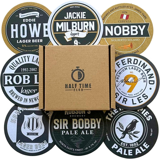 Newcastle United 2nd Edition Football Beer Mat Coasters - Perfect for a Gift or Present for Any Newcastle Fan (8-Pack)