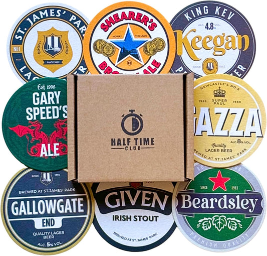 Newcastle United Football Beer Mat Coasters - Perfect for a Gift or Present for Any Newcastle Fan (8-Pack)