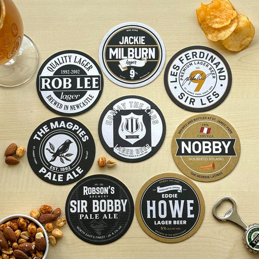 Newcastle United 2nd Edition Football Beer Mat Coasters - Perfect for a Gift or Present for Any Newcastle Fan (8-Pack)