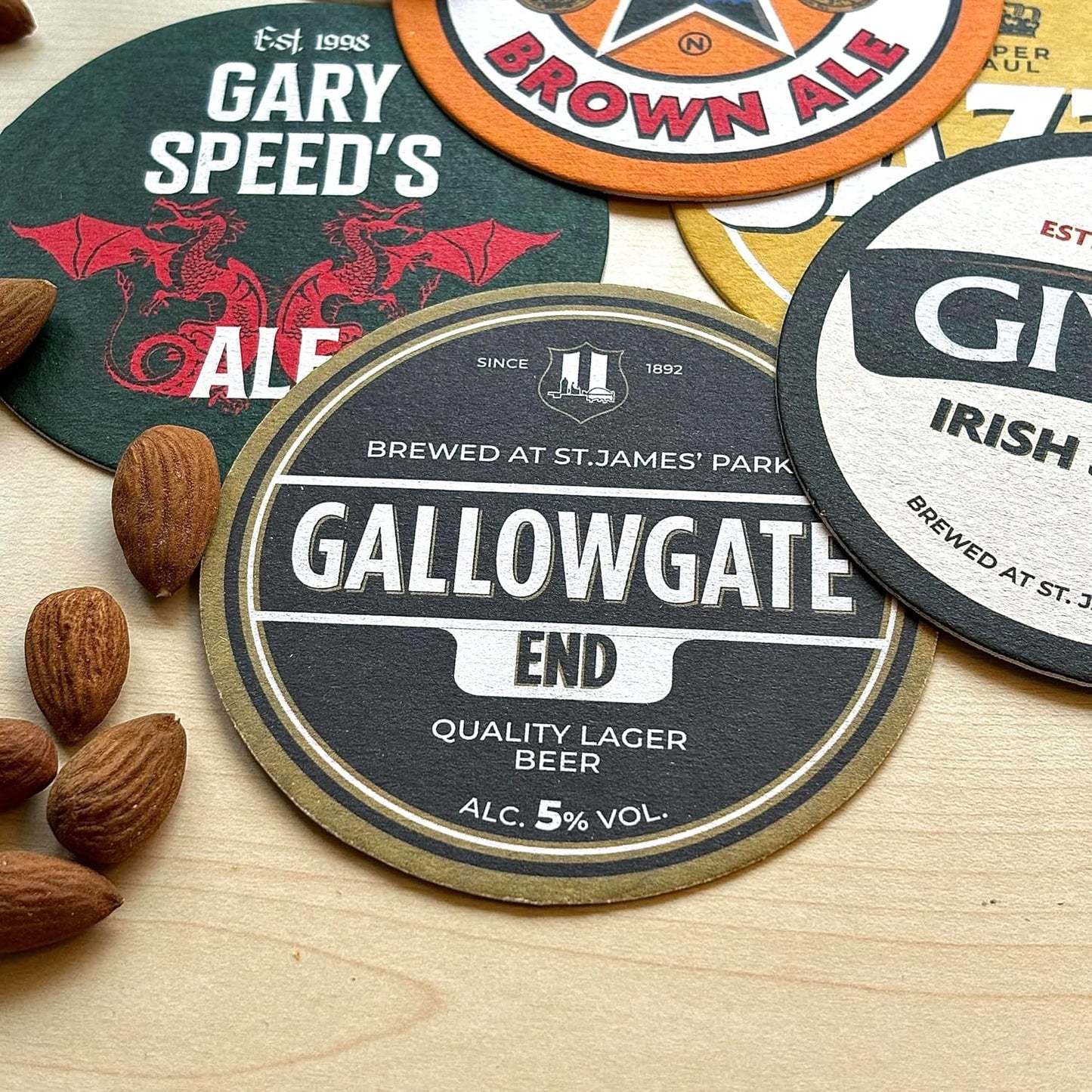 Newcastle United Football Beer Mat Coasters - Perfect for a Gift or Present for Any Newcastle Fan (8-Pack)