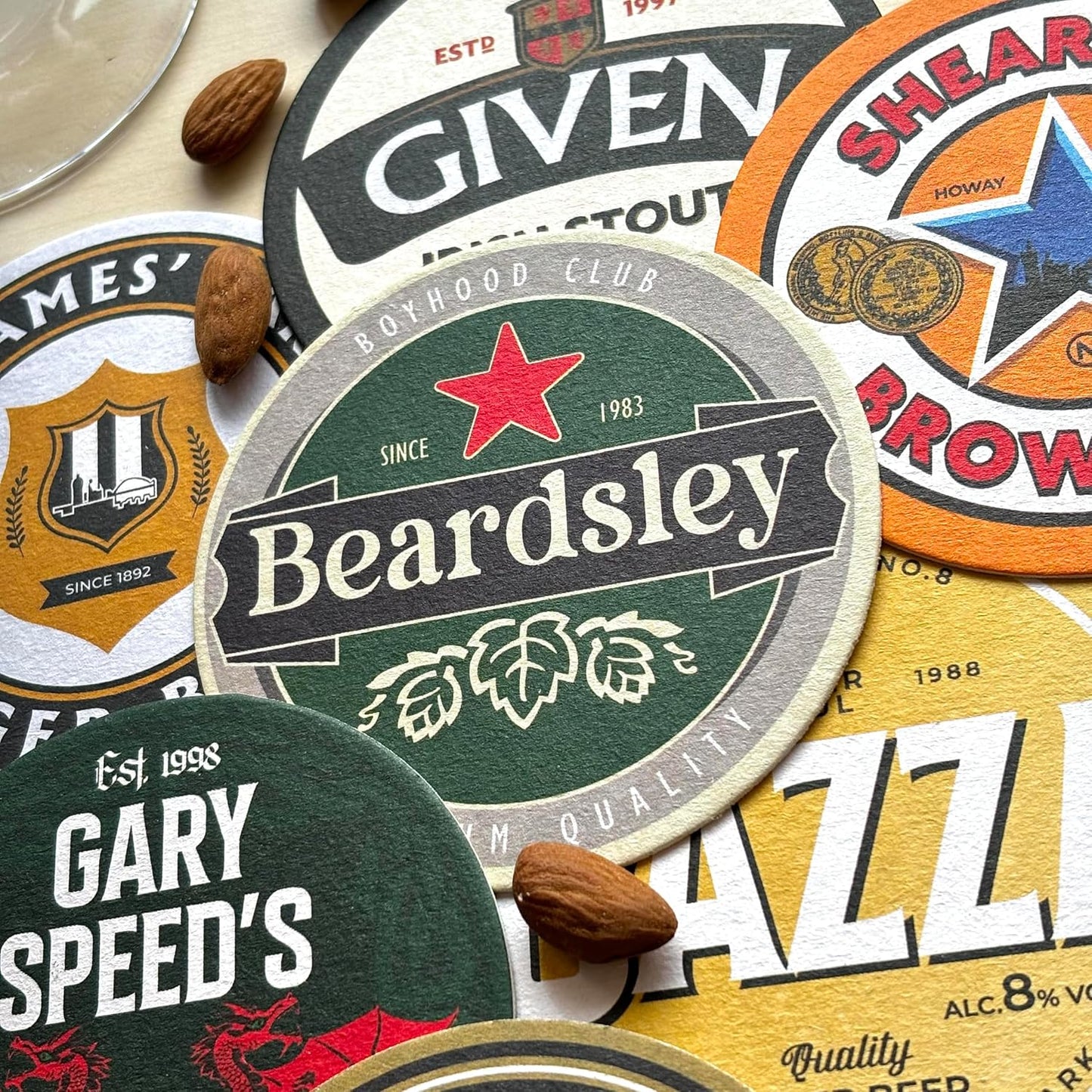 Newcastle United Football Beer Mat Coasters - Perfect for a Gift or Present for Any Newcastle Fan (8-Pack)