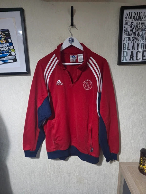 Ajax 2000/01 Adidas 1/4 zip sweatshirt Large