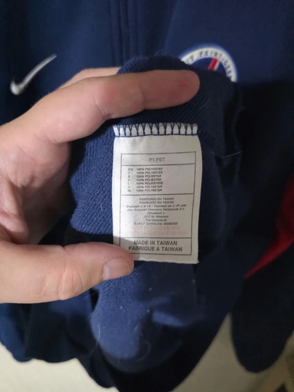 PSG 2001/02 Nike 1/4 Zip sweatshirt Large