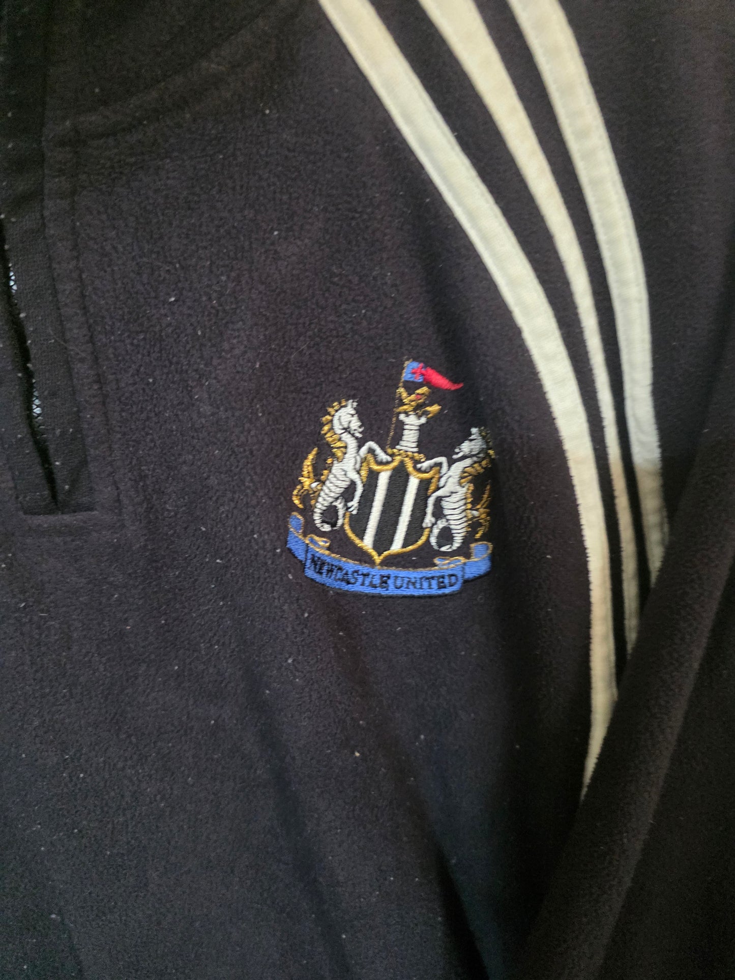 Newcastle United 2002/03 Adidas 1/4 zip fleece - Large