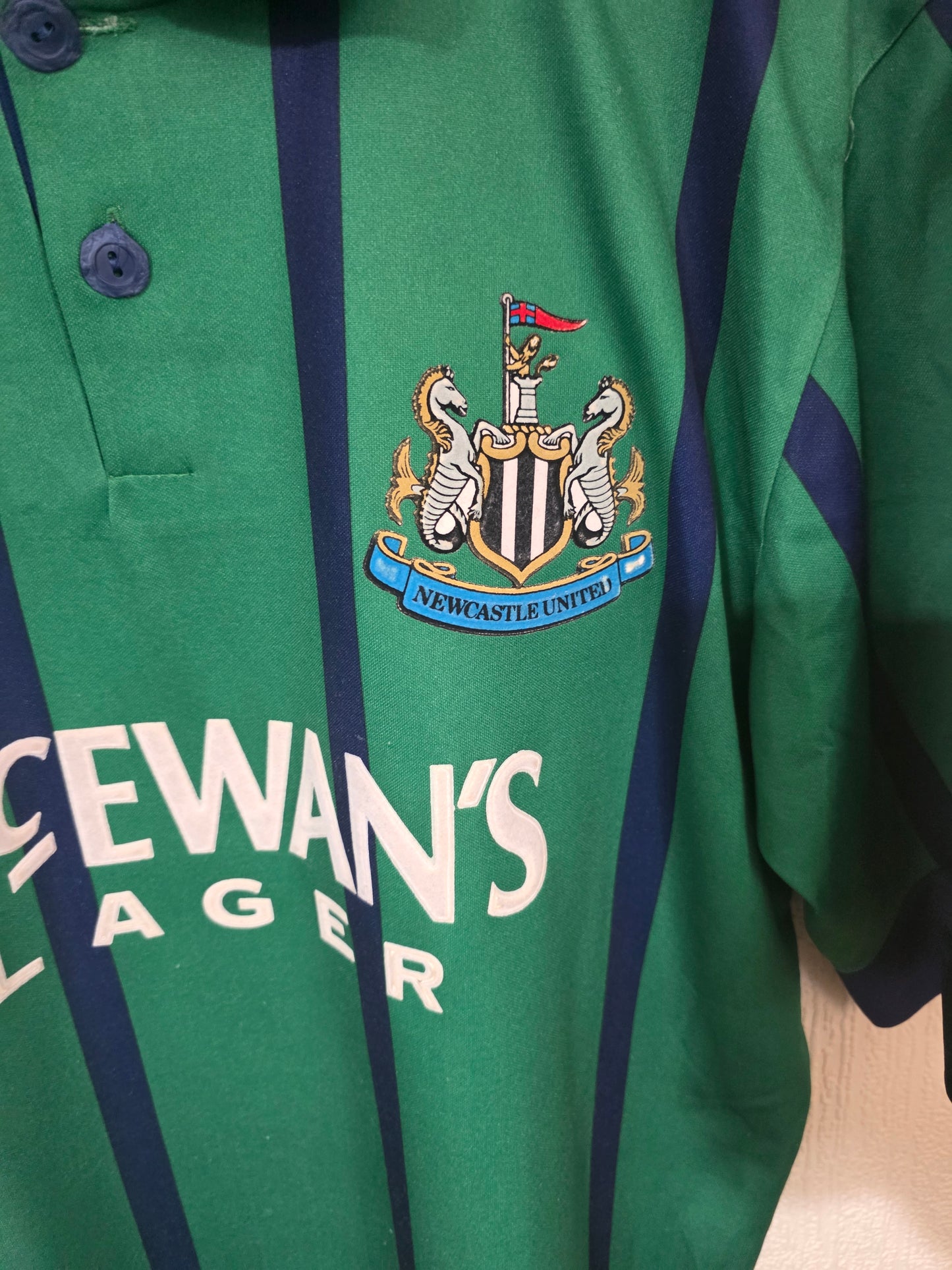 Newcastle United 1993/95 Asics third shirt #9 COLE - Medium