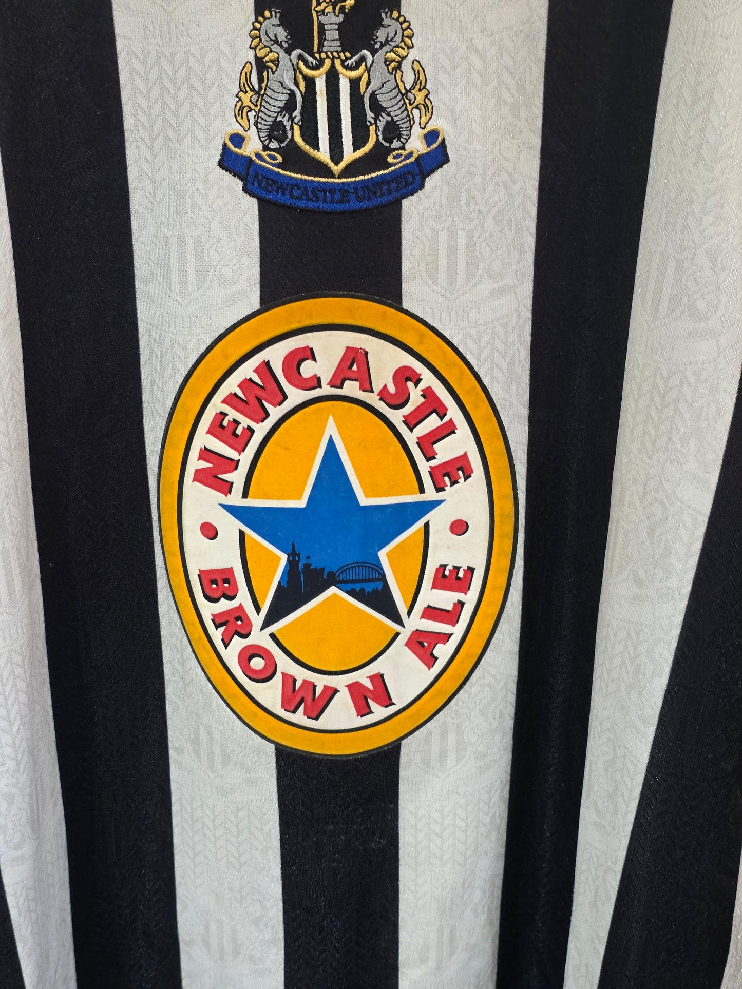 Newcastle United 1997/99 Adidas home shirt #16 THOMASSON - Large