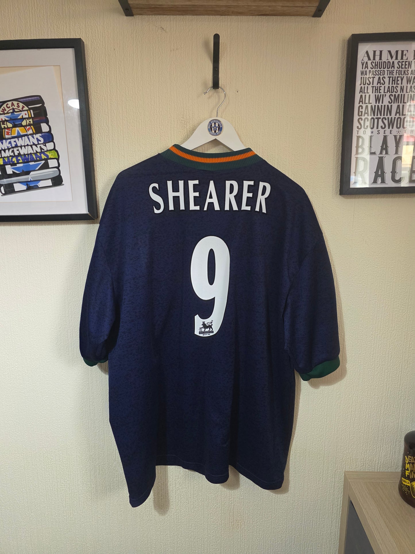 Newcastle United 1997/98 Adidas away shirt #9 SHEARER - XXL