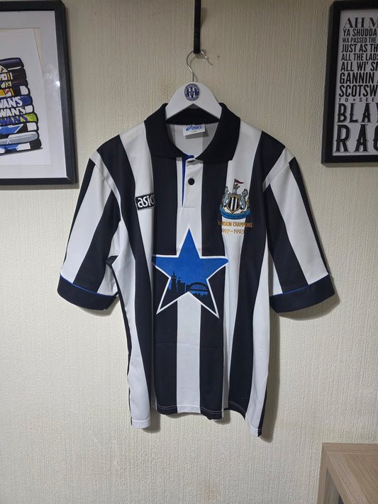 Newcastle United 1993/95 Asics Home Shirt, 1st Division winners embroidery