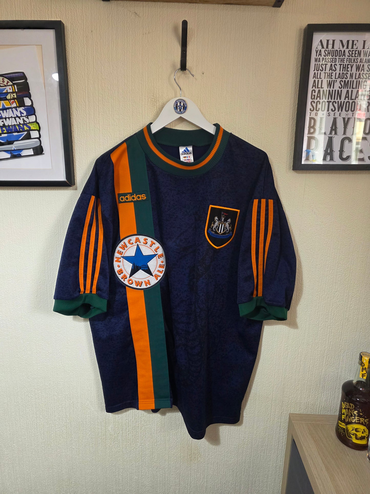 Newcastle United 1997/98 Adidas away shirt #9 SHEARER - XXL