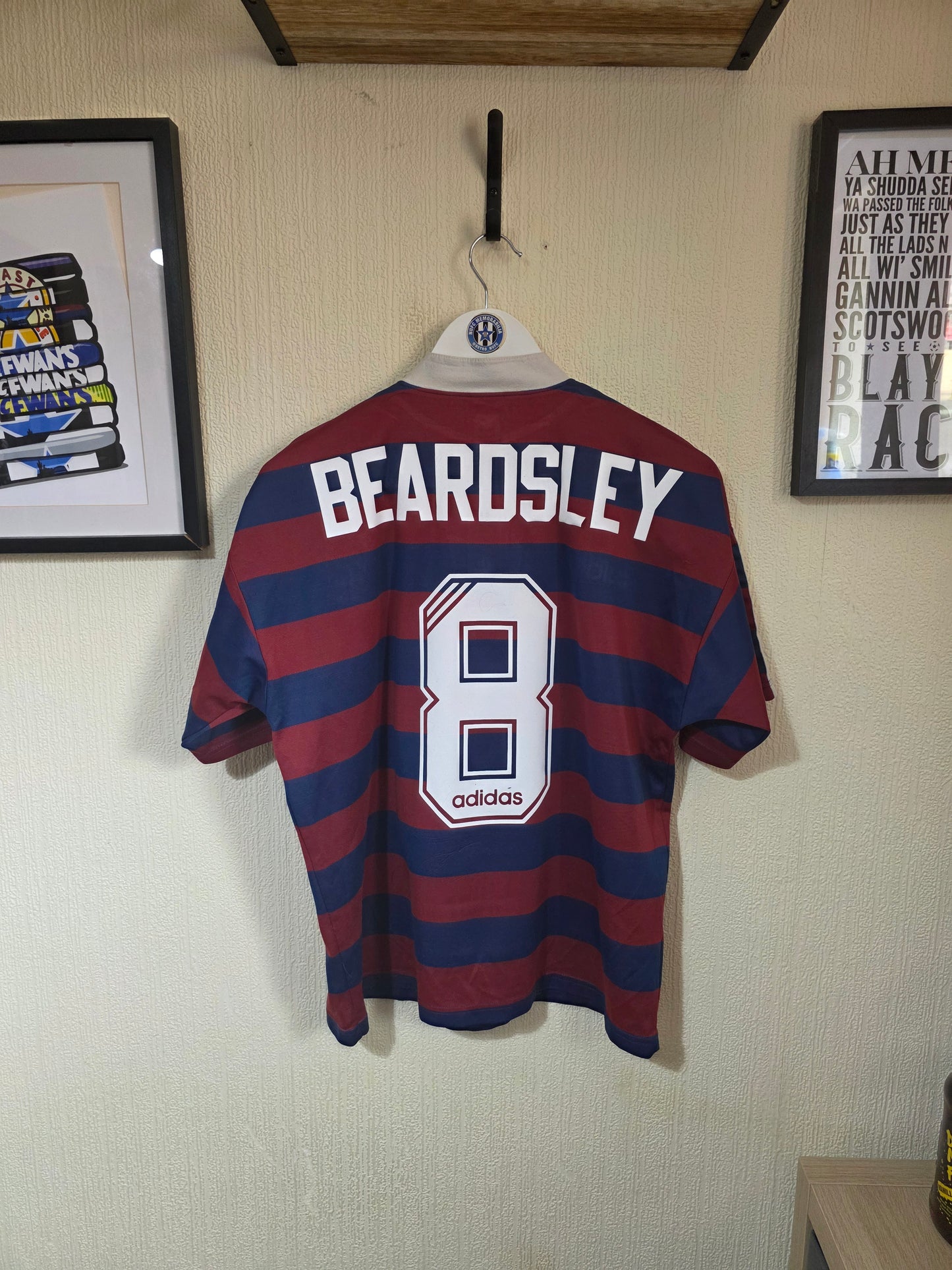 Newcastle United 1995/96 Adidas away shirt #8 BEARDSLEY - Medium