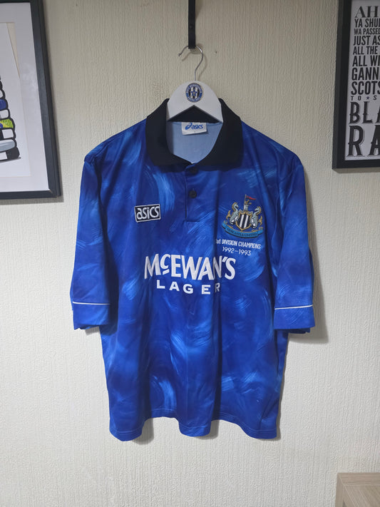 Newcastle United 1993/95 Asics away shirt, 1st Division winners embroidery
