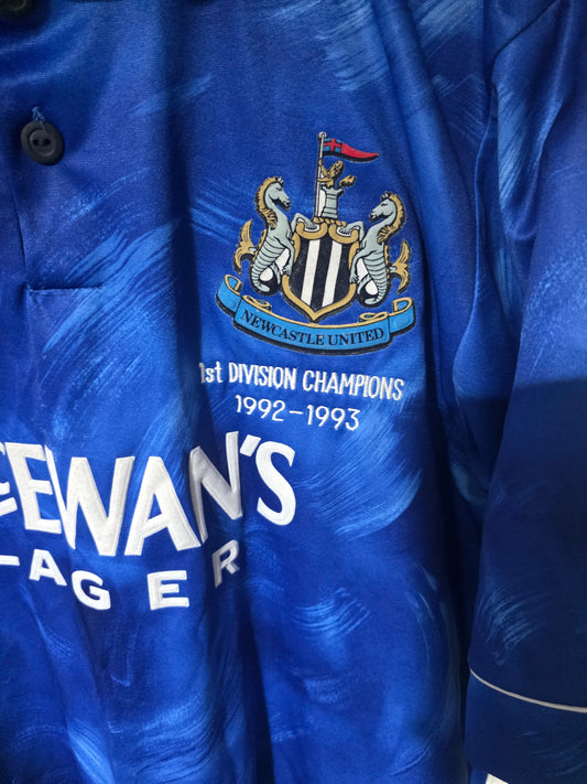 Newcastle United 1993/95 Asics away shirt, 1st Division winners embroidery