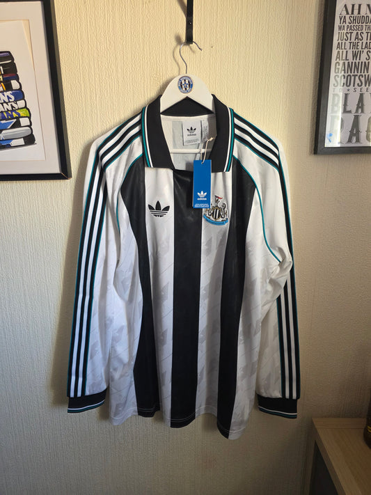 Newcastle United Adidas Long Sleeved Retro Shirt, BNWT - XL