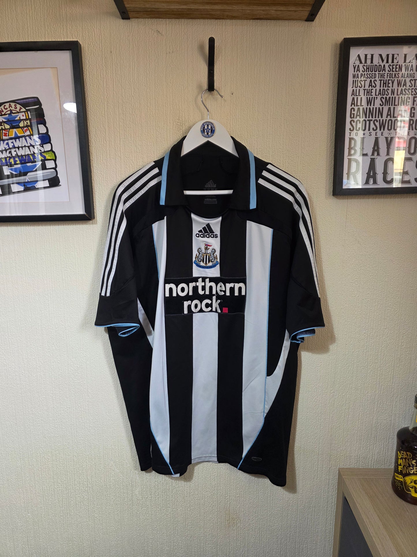 Newcastle United 2007/09 Adidas home shirt - XXL