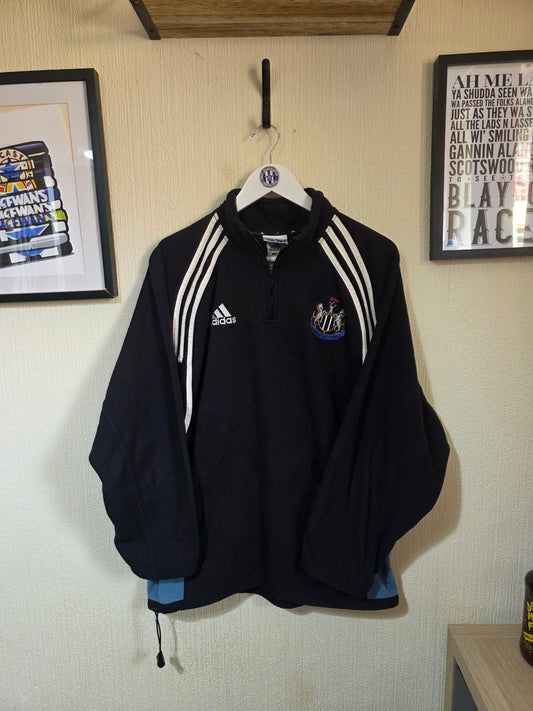 Newcastle United 2002/03 Adidas 1/4 zip fleece - Large
